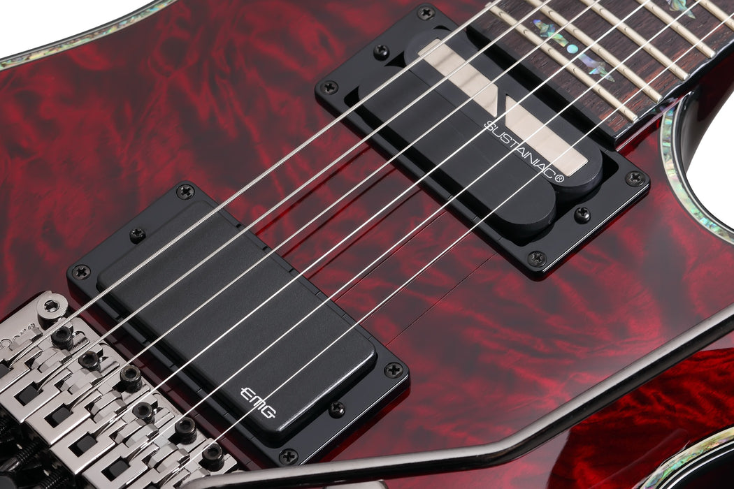Schecter Hellraiser C-1 FR S Left-Handed Electric Guitar - Black Cherry