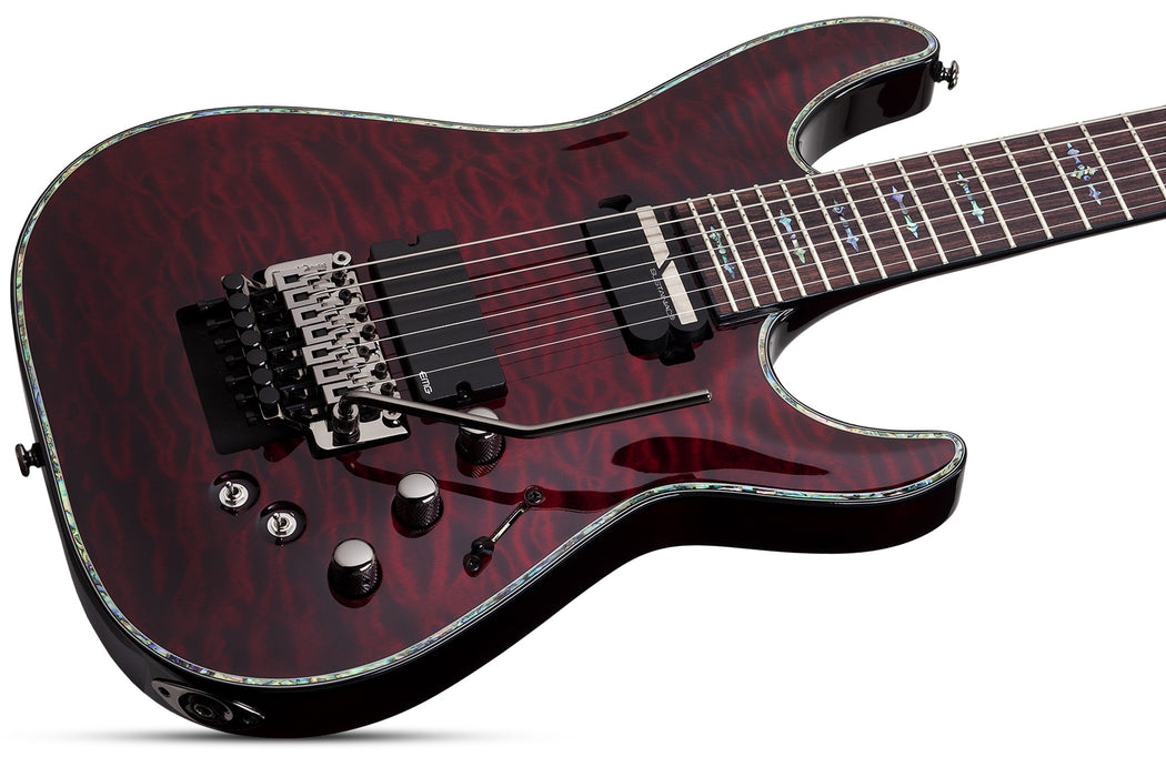 Schecter Hellraiser C-7 FR S Left-Handed Electric Guitar - Black Cherry