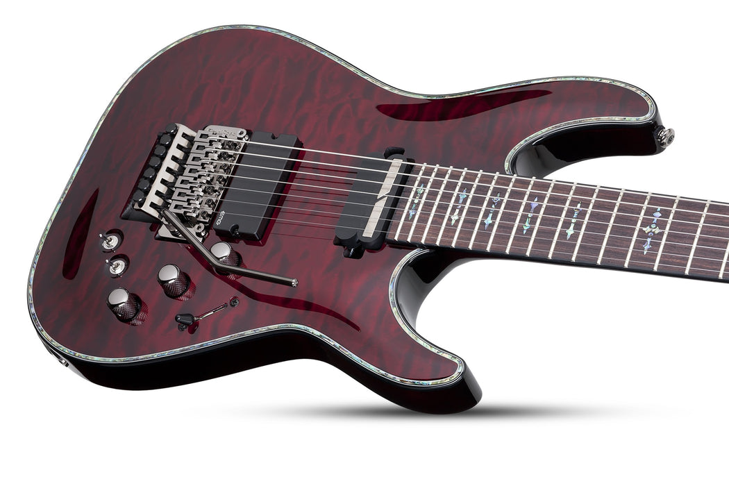 Schecter Hellraiser C-7 FR S Left-Handed Electric Guitar - Black Cherry