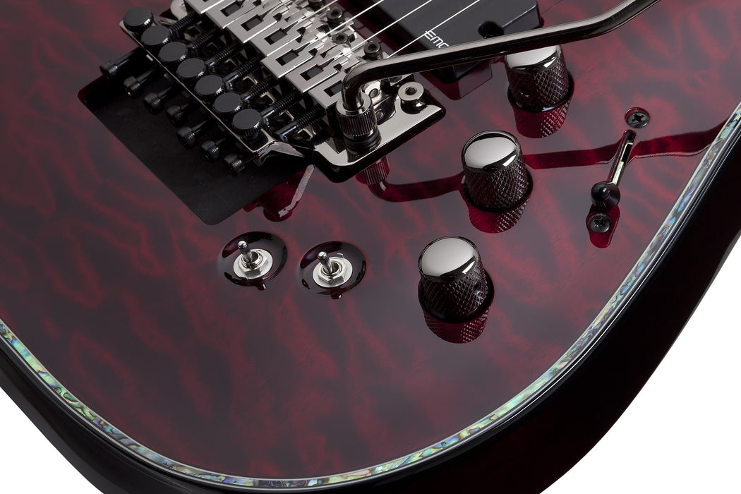 Schecter Hellraiser C-7 FR S Left-Handed Electric Guitar - Black Cherry