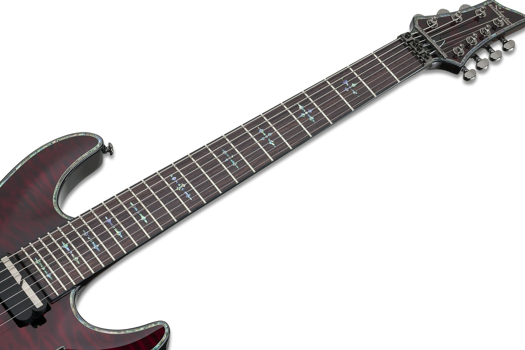 Schecter Hellraiser C-7 FR S Left-Handed Electric Guitar - Black Cherry