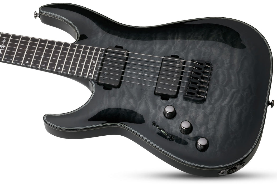 Schecter Hellraiser Hybrid C-7 Left-Handed Electric Guitar - Trans Black Burst