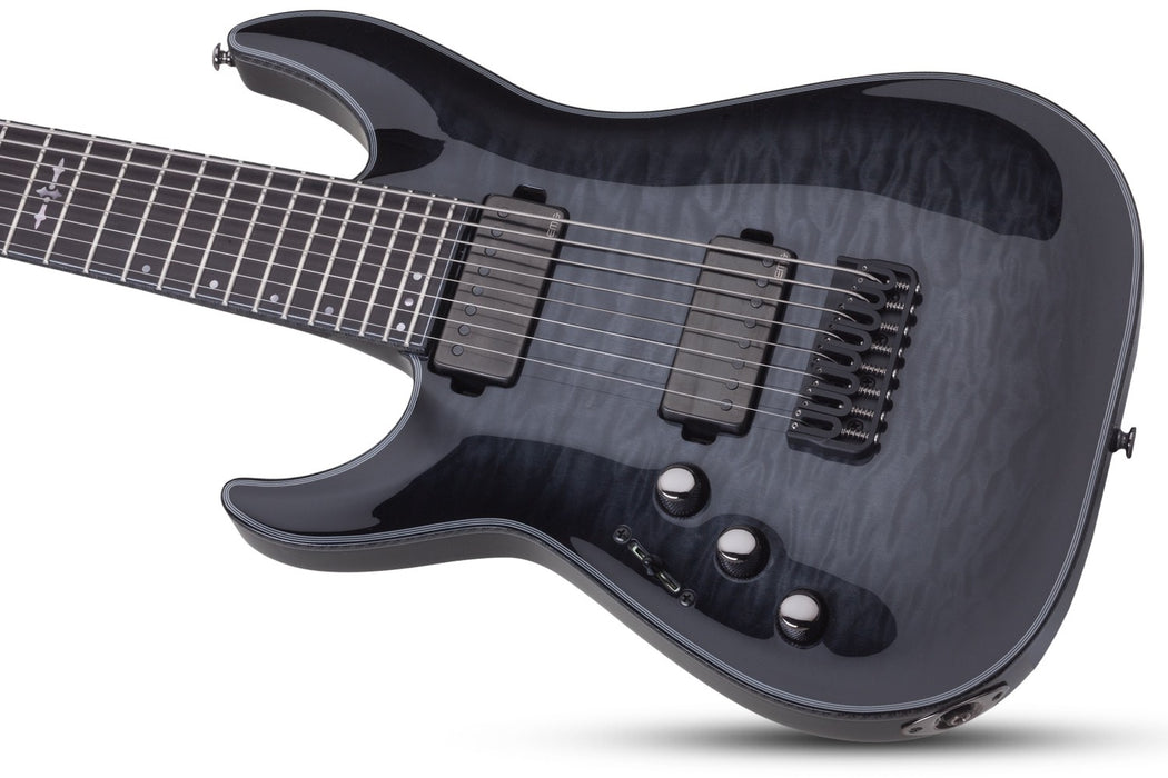 Schecter Hellraiser Hybrid C-8 Left-Handed Electric Guitar - Trans Black Burst