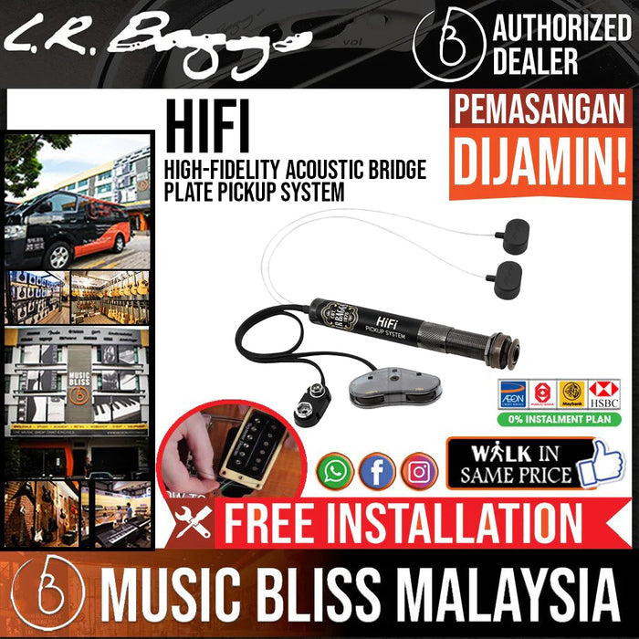 LR Baggs HiFi High-Fidelity Acoustic Bridge Plate Pickup System (Free In-Store Installation) - Music Bliss Malaysia