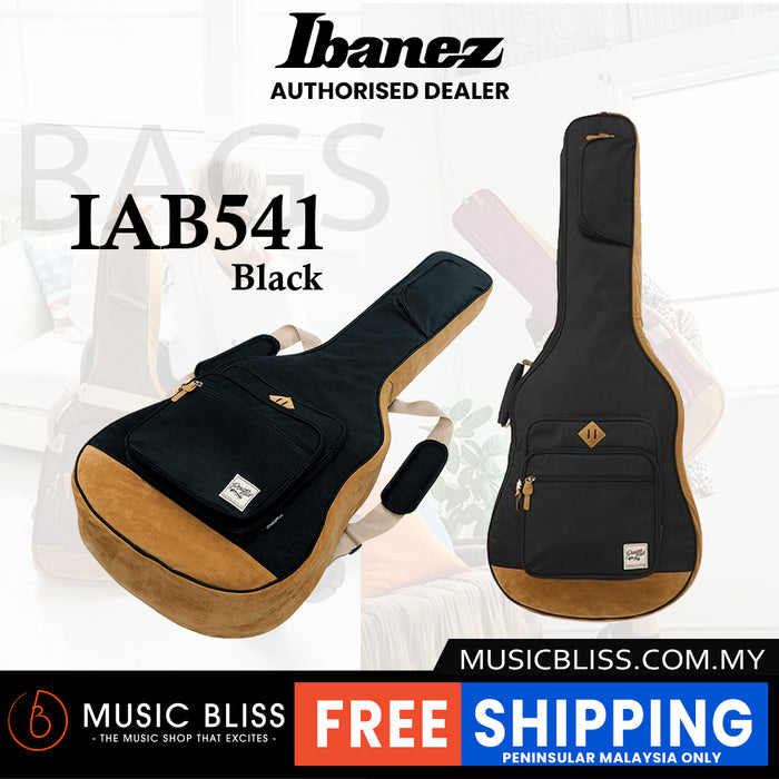 Ibanez IAB541 Powerpad Gig Bag for Acoustic Guitars - Black (IAB541BK / IAB541-BK)