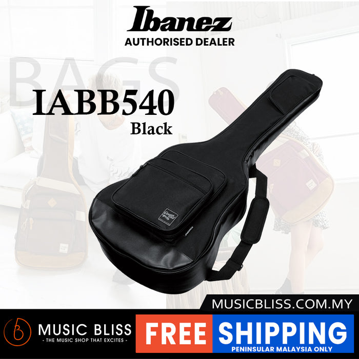 Ibanez IABB540 Powerpad Acoustic Bass Guitar Gig Bag - Black