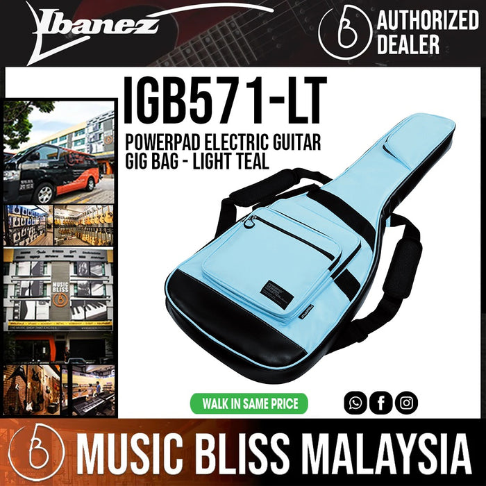 Ibanez IGB571 Powerpad Electric Guitar Gig Bag - Light Teal - Music Bliss Malaysia