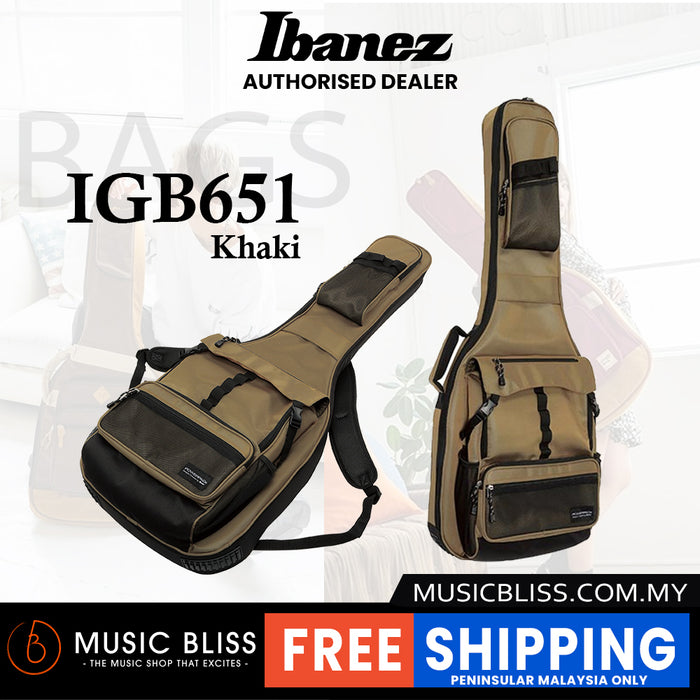 Ibanez IGB651-KH Powerpad Gig Bag for Electric Guitar - Khaki