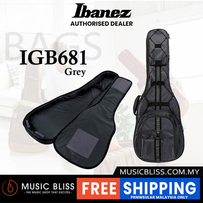 Ibanez IGB681-GY Powerpad Gig Bag for Electric Guitar - Grey
