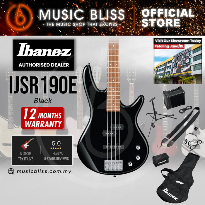 Ibanez IJSR190E Electric Bass Jumpstart Pack - Black