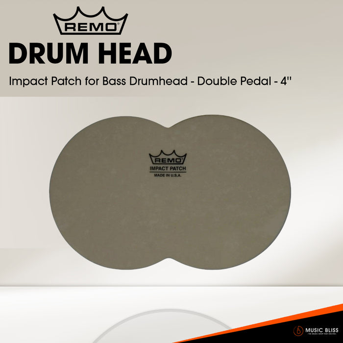 Remo Impact Patch for Bass Drumhead - Double Pedal - 4''