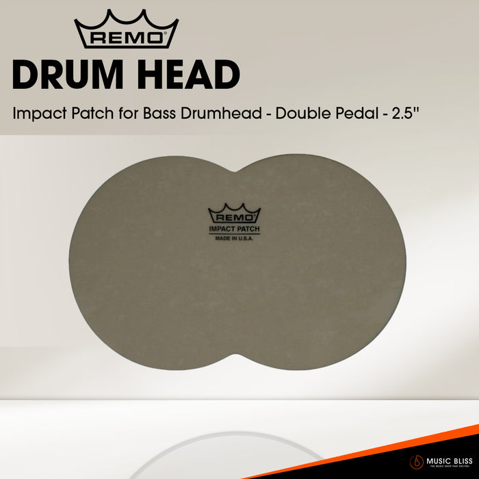 Remo Impact Patch for Bass Drumhead - Double Pedal - 2.5''