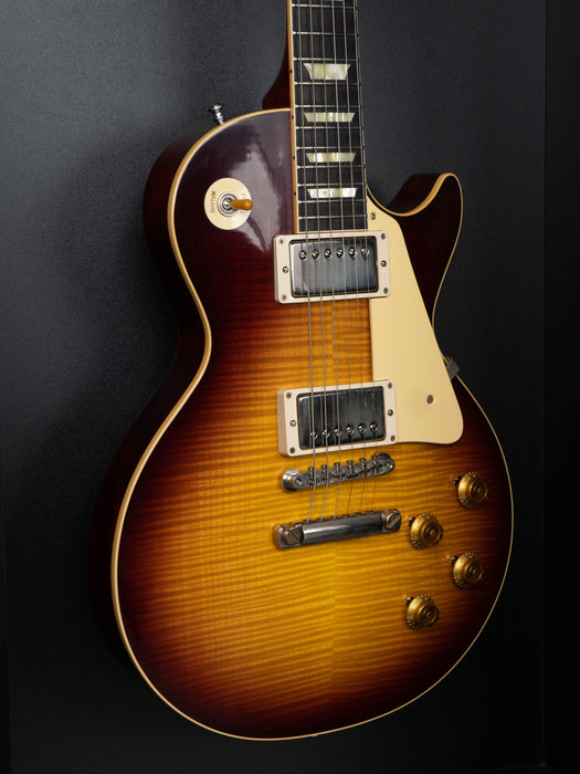 GIBSON MALAYSIA EXCLUSIVE MADE TO MEASURE 1959 LES PAUL STANDARD REISSUE VOS ELECTRIC GUITAR - HERITAGE DARKBURST - NH (HANDPICKED TOP)