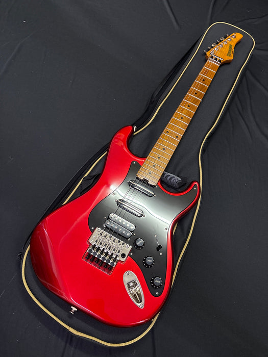 [SN 25041520423] CERTIFIED USED Kramer Pacer Deluxe Electric Guitar with Premium Bag - Ruby Red Metallic