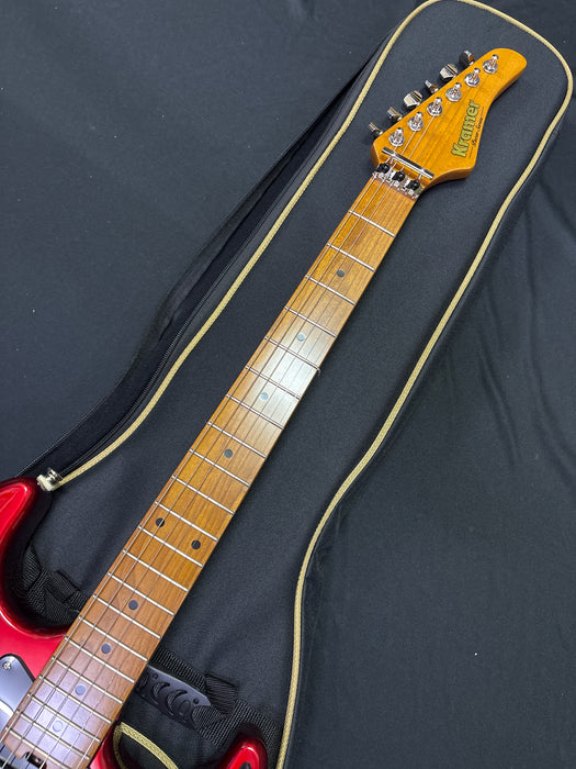 [SN 25041520423] CERTIFIED USED Kramer Pacer Deluxe Electric Guitar with Premium Bag - Ruby Red Metallic