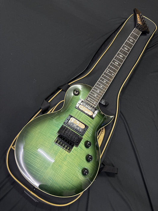 [SN 24041520319] CERTIFIED USED Kramer Assault Figured Electric Guitar with Premium Bag - Caribbean Blue Perimeter