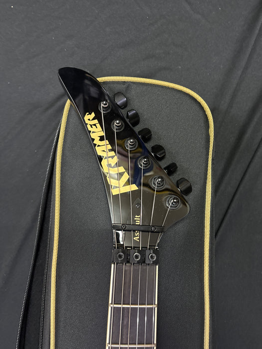 [SN 24041520319] CERTIFIED USED Kramer Assault Figured Electric Guitar with Premium Bag - Caribbean Blue Perimeter