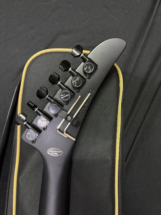 [SN 24041520319] CERTIFIED USED Kramer Assault Figured Electric Guitar with Premium Bag - Caribbean Blue Perimeter