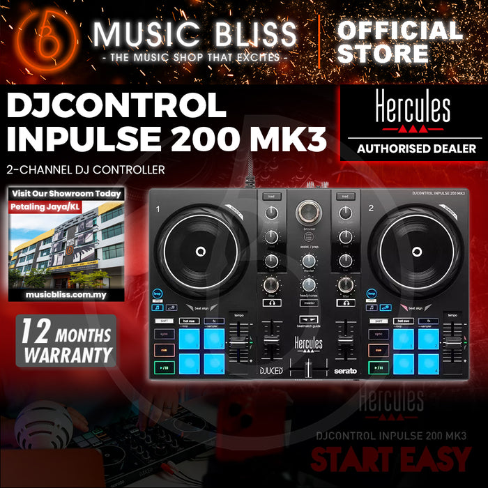 Hercules DJ DJControl Inpulse 200 mk3 2-channel DJ Controller