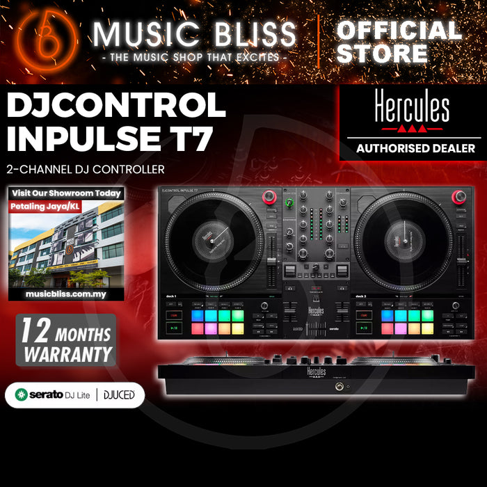 Hercules DJ DJControl Inpulse T7 2-deck Motorized DJ Controller | Full DJ Software DJUCED & Serato DJ Lite Included