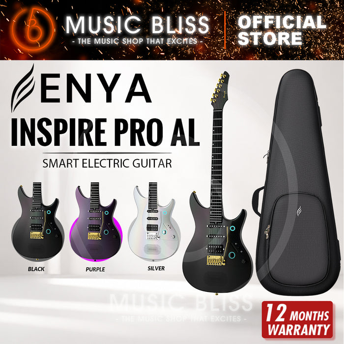 Enya Inspire Pro AL Smart Electric Guitar - Onyx Black