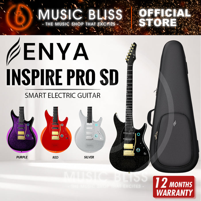 Enya Inspire Pro SD Smart Electric Guitar - Onyx Black
