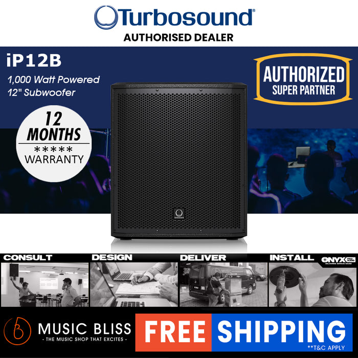 Turbosound iNSPIRE iP12B 1000W 12 inch Powered Subwoofer Music