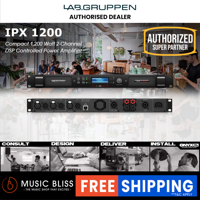 Lab Gruppen IPX 1200 Compact 1200W 2-Channel DSP Controlled Power Amplifier
