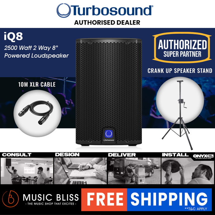 Turbosound iQ8 2500W 8" Powered Speaker