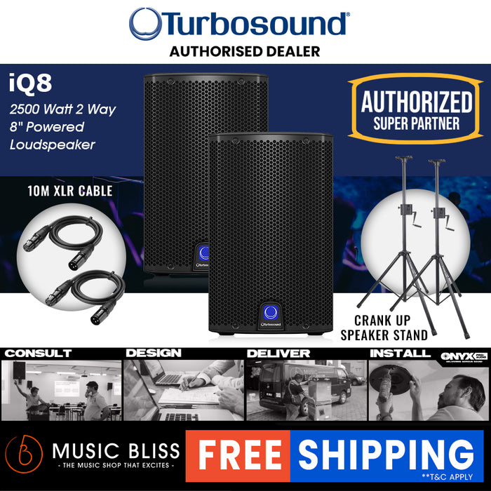 Turbosound iQ8 2500W 8" Powered Speaker