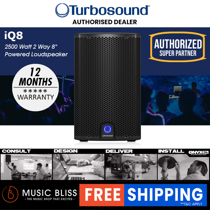 Turbosound iQ8 2500W 8" Powered Speaker