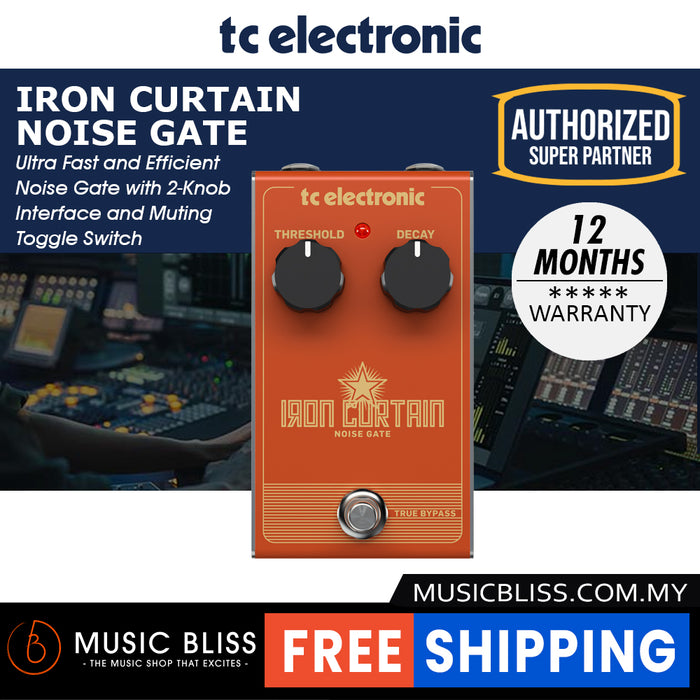 TC Electronic Iron Curtain Noise Gate Guitar Effects Pedal - Music Bliss Malaysia