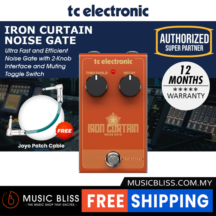 TC Electronic Iron Curtain Noise Gate Guitar Effects Pedal - Music Bliss Malaysia