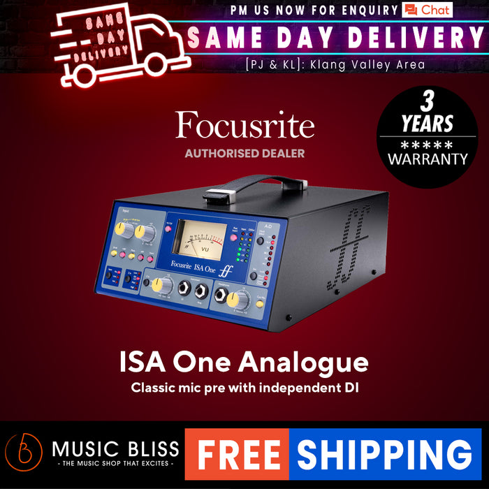 Focusrite ISA One Analogue Single channel Preamplifier - Music Bliss Malaysia