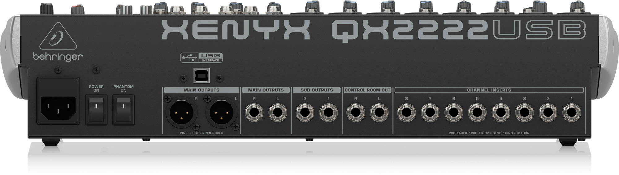 Behringer XENYX QX2222USB Mixer with USB and Effects