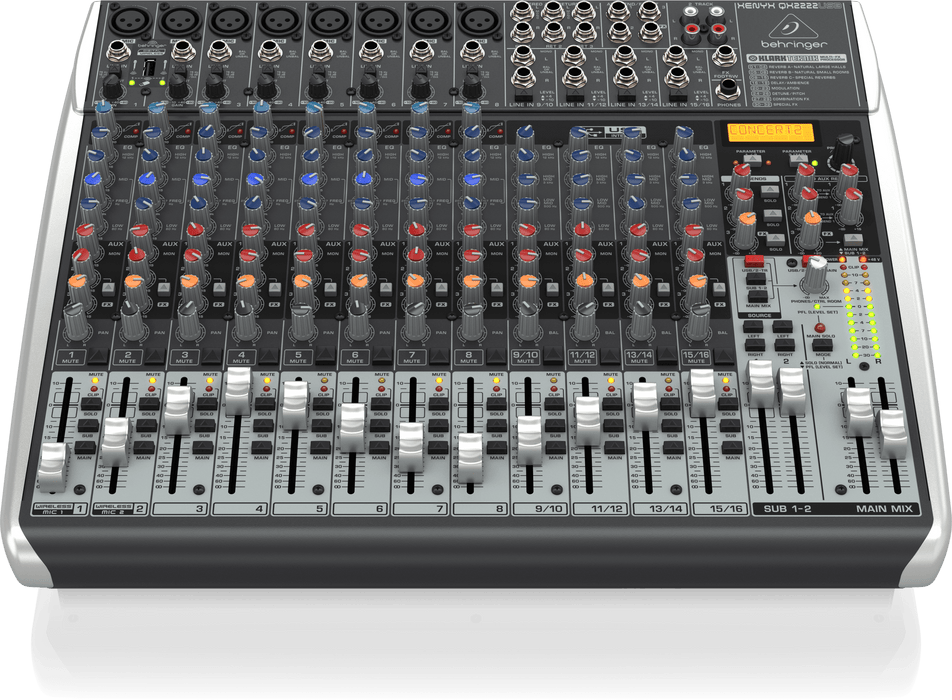 Behringer XENYX QX2222USB Mixer with USB and Effects