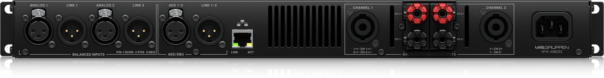 Lab Gruppen IPX 4800 Compact 4800W 2-Channel DSP Controlled Power Amplifier