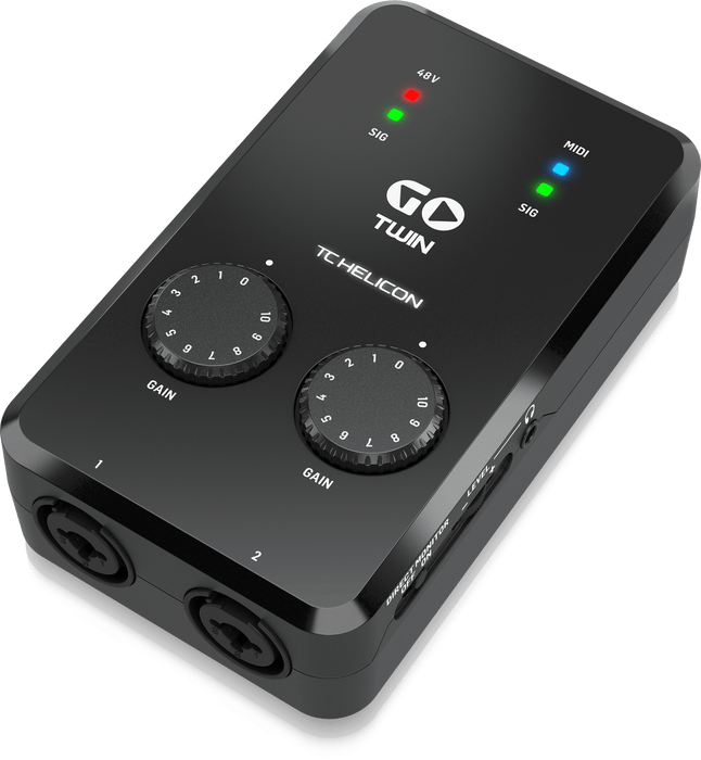 TC-Helicon GO TWIN 2-Channel Audio/MIDI Interface for Android Mobile Devices - Music Bliss Malaysia