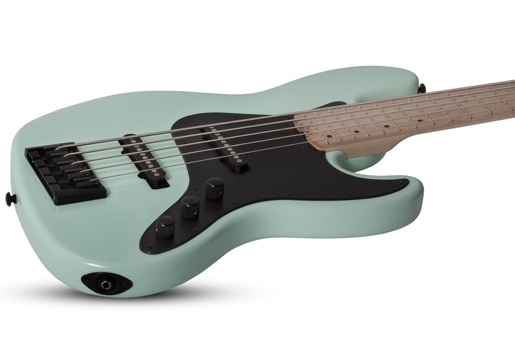 Schecter J-5  Maple FB Left-Handed Electric Bass Guitar - Sea Foam Green