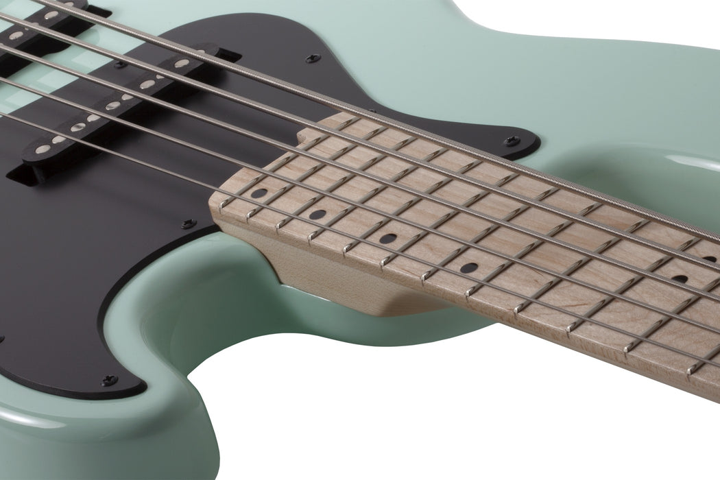 Schecter J-5  Maple FB Left-Handed Electric Bass Guitar - Sea Foam Green