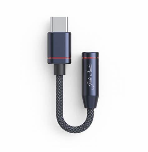 Fiio JadeAudio JA11 USB Type C to 3.5mm DAC and Headphone Amplifier 384kHz/32bit DSD128 USB C Cable For iPad Pro Android - Black