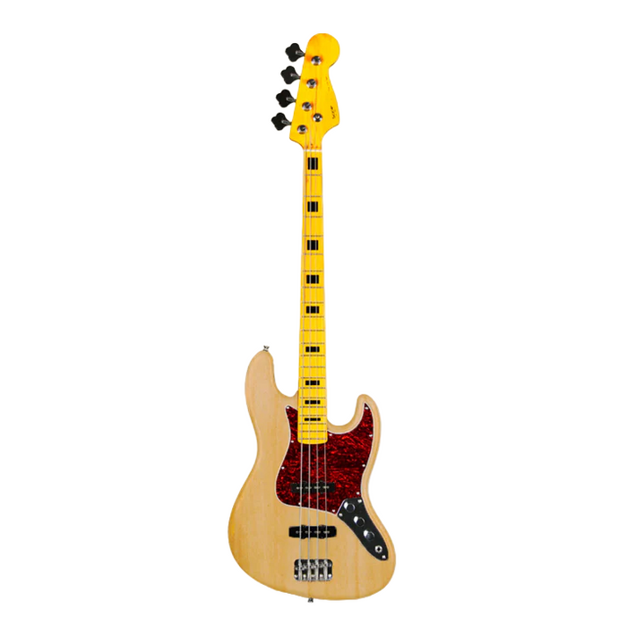 SQOE JB4BS 4-Strings Jazz Bass Guitar, Maple Fretboard - Natural