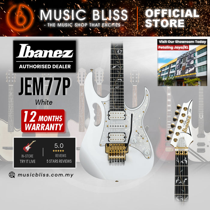 Ibanez Steve Vai Signature Premium JEM7VP Electric Guitar - White