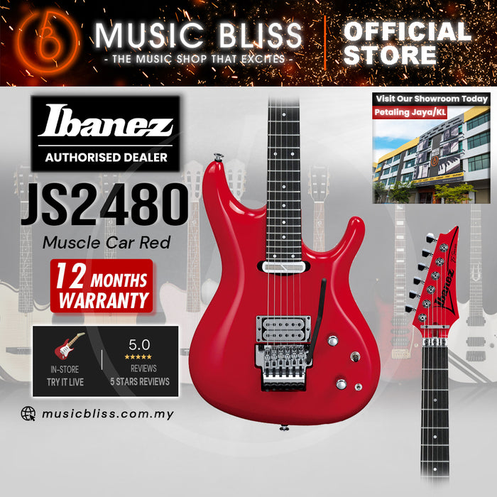 Ibanez Joe Satriani Signature JS2480 Electric Guitar - Muscle Car Red