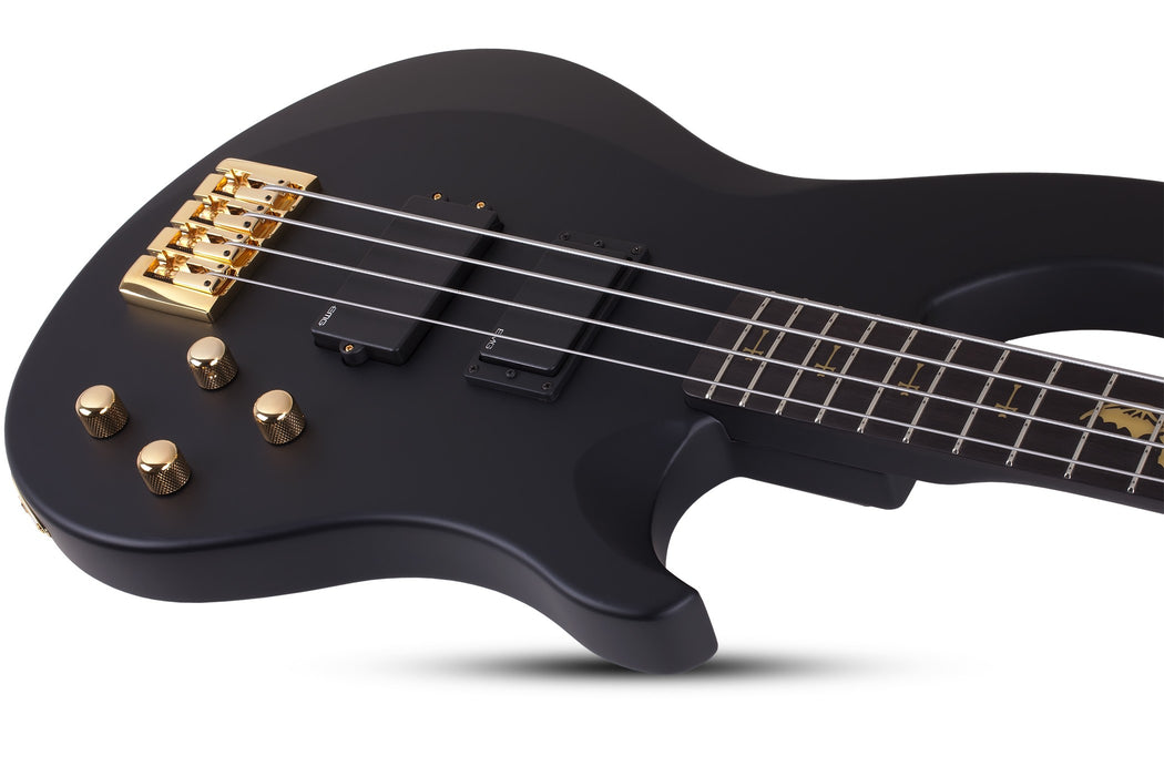 Schecter Johnny Christ Electric Bass Guitar - Satin Black
