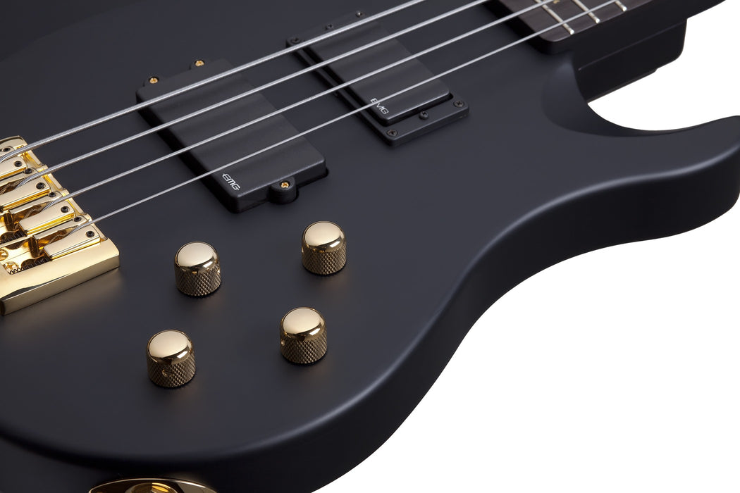 Schecter Johnny Christ Electric Bass Guitar - Satin Black