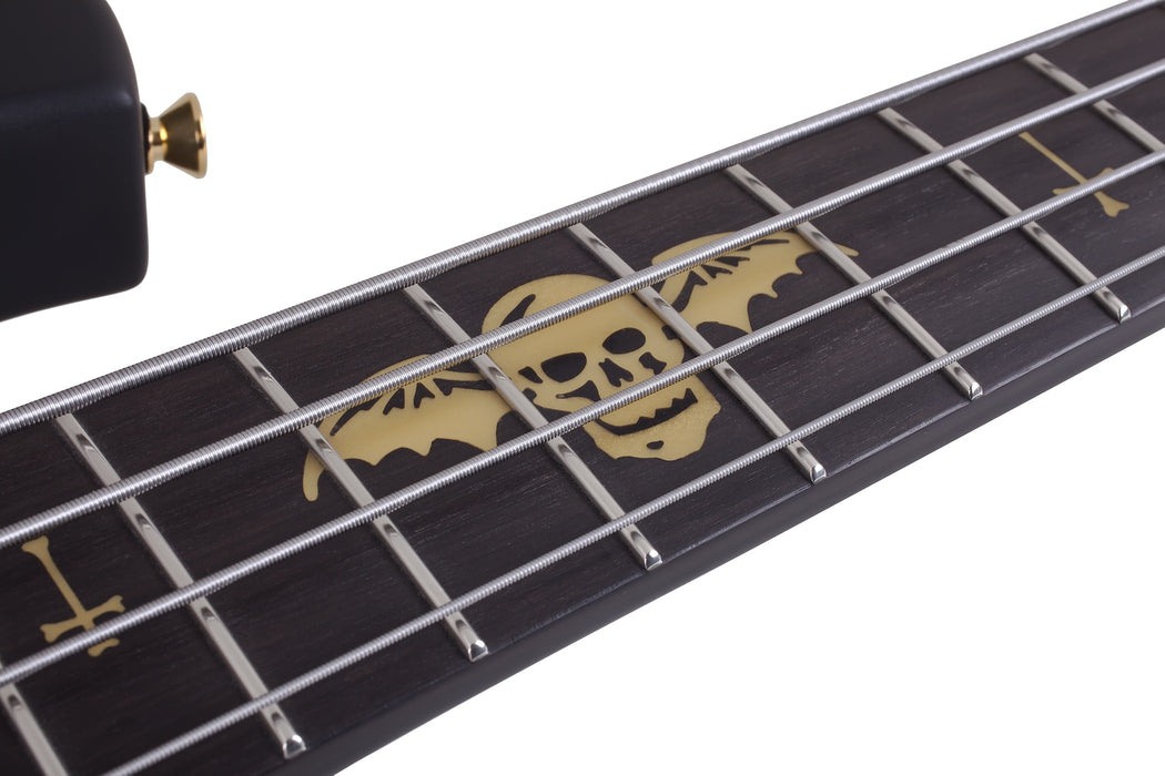 Schecter Johnny Christ Left-Handed Electric Bass Guitar - Satin Black