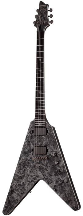 Schecter Juan Of The Dead V-1 Electric Guitar - Satin Black Reign