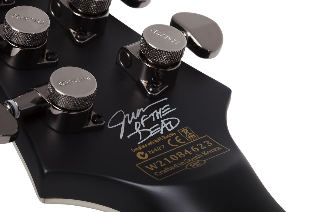 Schecter Juan Of The Dead V-1 Electric Guitar - Satin Black Reign