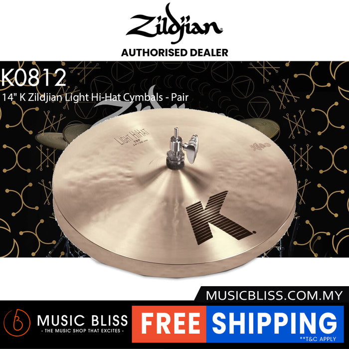 Zildjian 14" K Zildjian Light Hi-Hat Cymbals - Pair